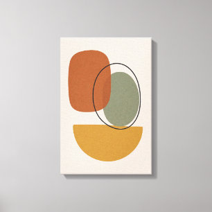 Impressão em tela de formas abstratas modernistas