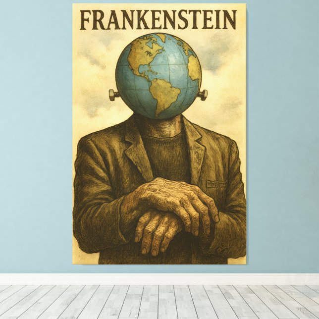 Impressão em tela de FRANKENSTEIN (Insitu(piso de madeira))