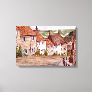Impressão em tela de Gold Hill Shaftesbury