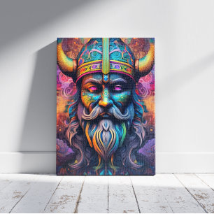 Impressão em Tela de Guerreiro Viking