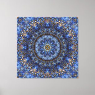 Impressão Em Tela De "mandala da estratificação do Lazuli Lapis"