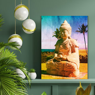 Impressão em Tela de Meditação Zen do Buda Tropica