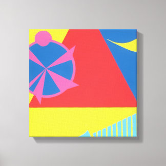 Impressão em Tela de Moinho de Vento Rosa Abstrato