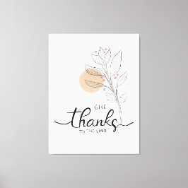 Impressão Em Tela Dê obrigados ao senhor