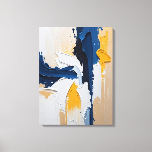 Impressão em Tela de Pintura Abstrata Moderna (Frente)