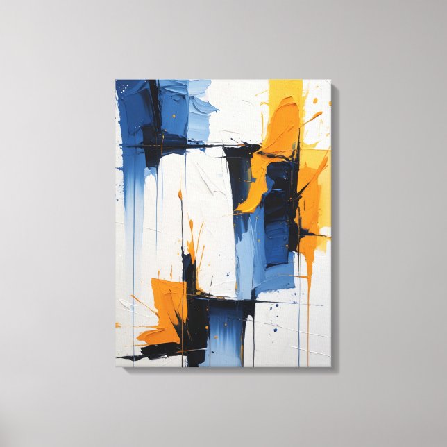 Impressão em Tela de Pintura Abstrata Moderna (Frente)
