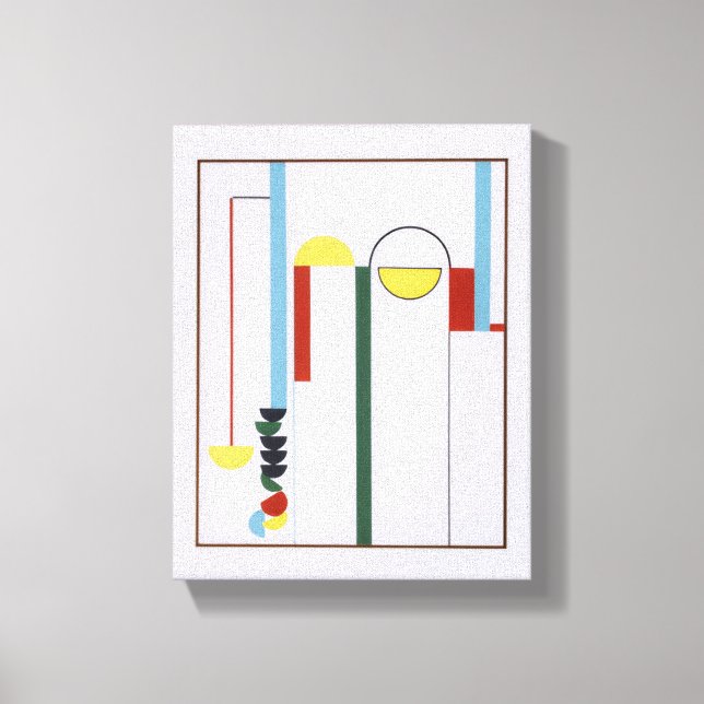 Impressão em Tela de Polea Abstrata Fundo Branco (Frente)