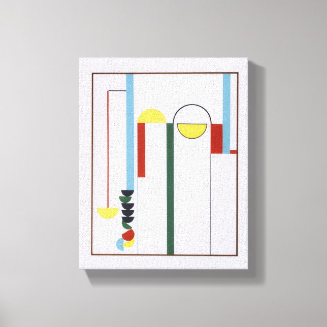 Impressão em Tela de Polea Abstrata Fundo Branco (Frente)