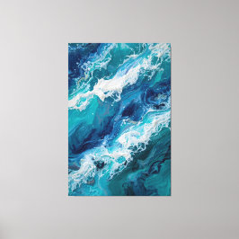 Impressão em Tela de Textura de Onda do Oceano Abs
