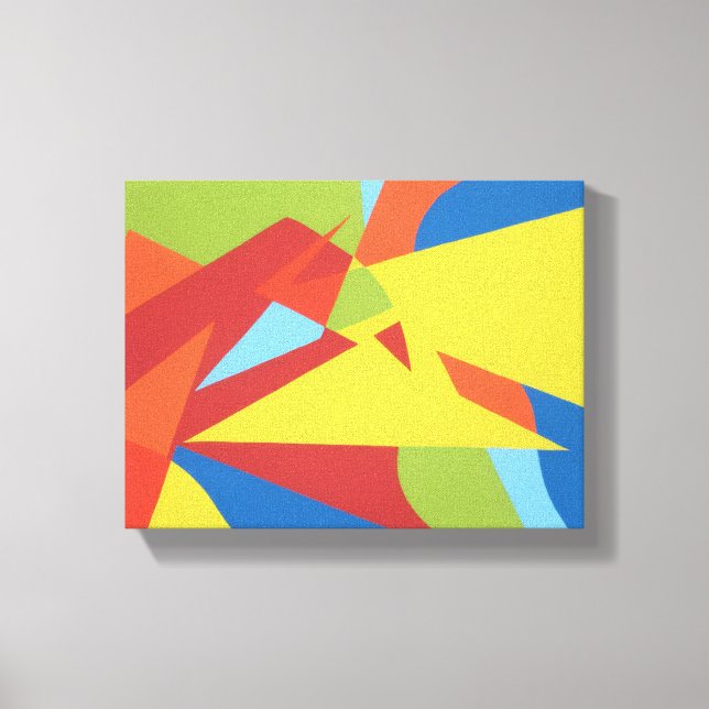 Impressão em Tela de Tucano Vermelho Abstrato (Frente)