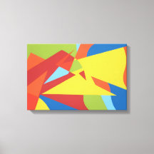 Impressão em Tela de Tucano Vermelho Abstrato
