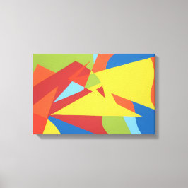 Impressão em Tela de Tucano Vermelho Abstrato