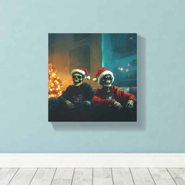 Impressão Em Tela Dead Inside... But It’s Christmas (Insitu(piso de madeira))