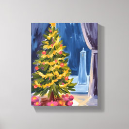 Impressão Em Tela Debaixo da Árvore de Natal