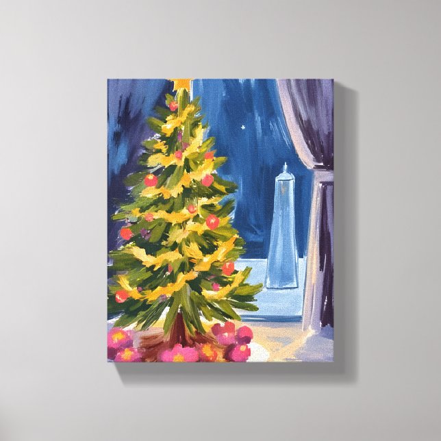 Impressão Em Tela Debaixo da Árvore de Natal (Frente)