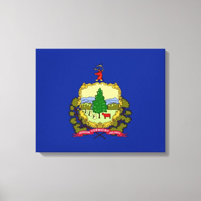 Impressão Em Tela Decência Design do Sinalizador do Estado Vermont (Frente)