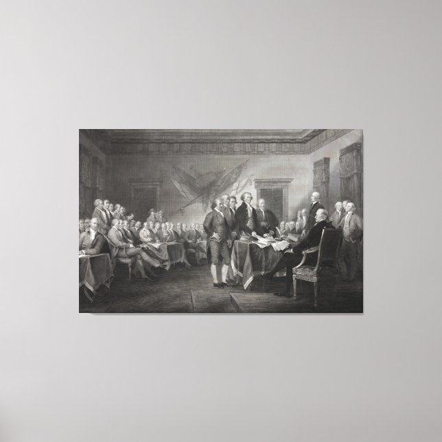 Impressão Em Tela Declaração de independência (Frente)
