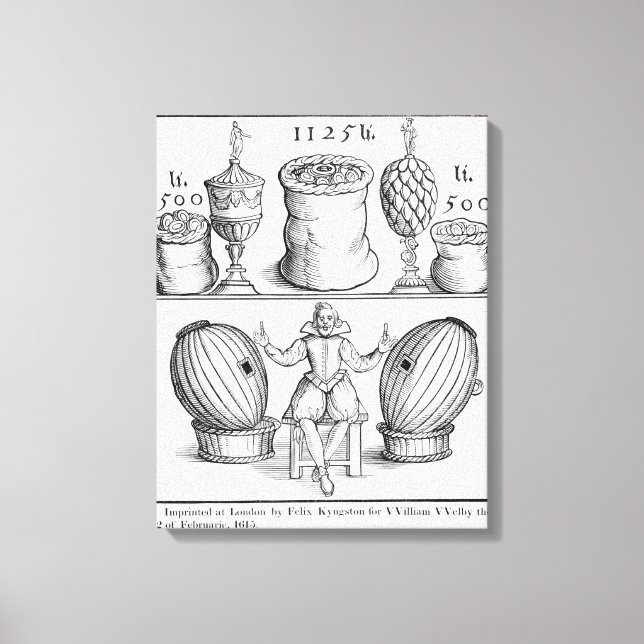 Impressão Em Tela Declaração que fixa a data do desenho seguinte (Frente)