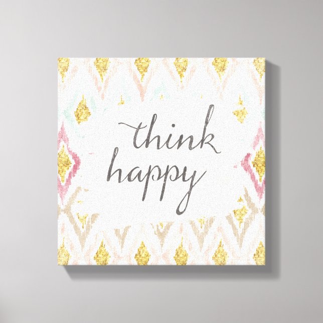 Impressão Em Tela Deco flexível V | Think Happy (Frente)