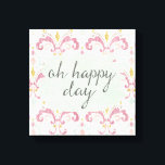Impressão Em Tela Deco Suave VI | Oh Feliz Dia<br><div class="desc">Um design de aquarela com fundo úmido macio e frase tipográfica fofa. Artista: Anne Tavoletti</div>