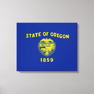 Impressão Em Tela Decor de Design de Sinalizador do Estado do Oregon