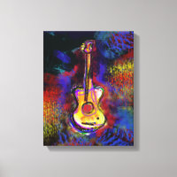 decor de pintura de guitarra a cores