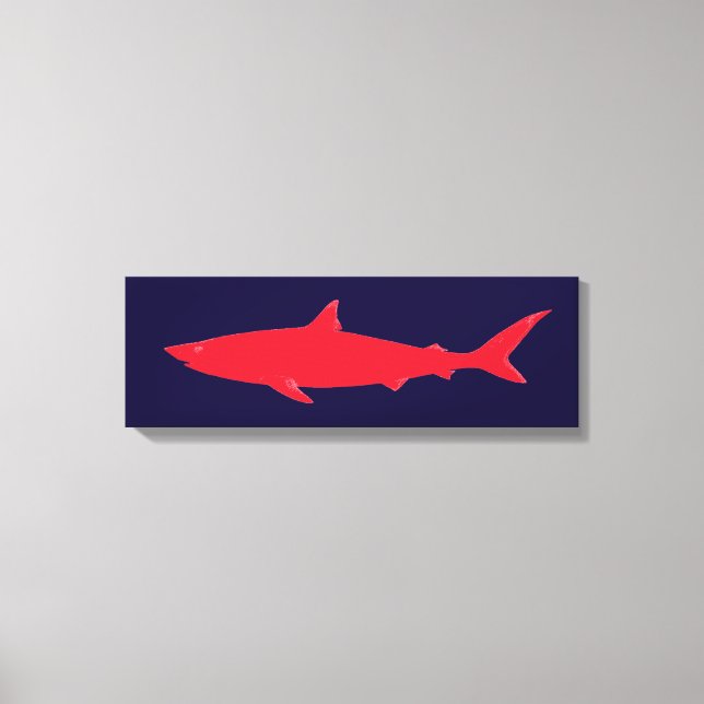 Impressão Em Tela décor do mar do tubarão vermelho (Frente)