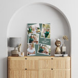 Impressão Em Tela Decor inicial da família multi-foto moderna na mod<br><div class="desc">Na moda moderno,  multifoto-família decor. A cor verde moderna pode ser alterada.</div>