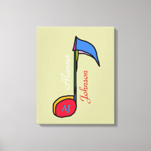 Impressão Em Tela decor music note personalized