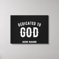 DEDICADO A DEUS TEXTO BRANCO LEGAL PERSONALIZÁVEL