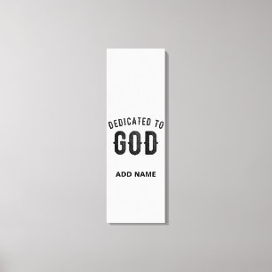 IMPRESSÃO EM TELA DEDICADO A DEUS TEXTO NEGRO PERSONALIZÁVEL LEGAL
