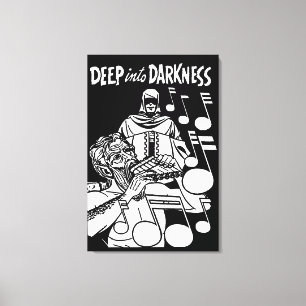 Impressão Em Tela Deep In Darkness Vintage História em quadrinhos Gr