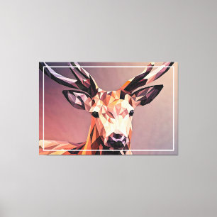 Impressão Em Tela Deer Small Poly Art Design