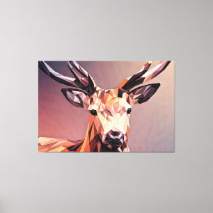 Impressão Em Tela Deer Small Poly Art Design
