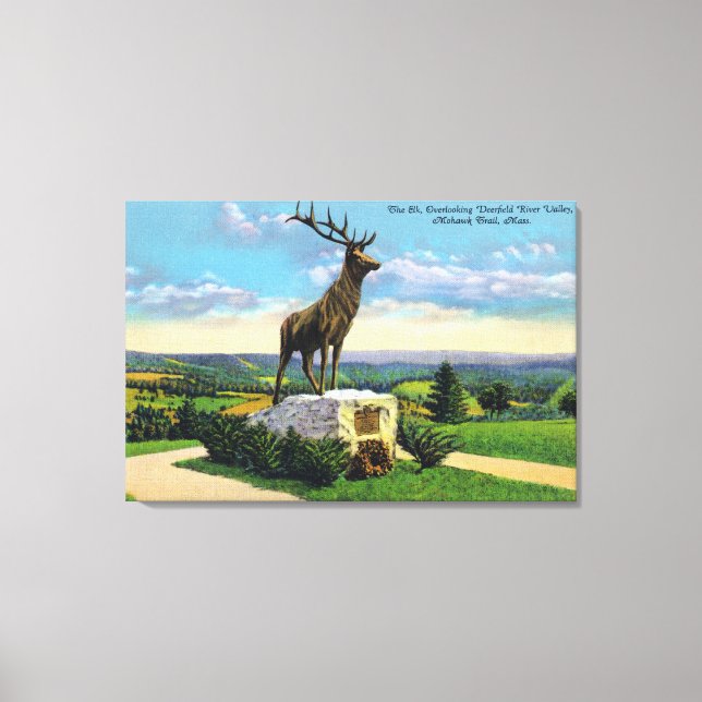 Impressão Em Tela Deerfield River Valley na Trilha Mohawk (Frente)