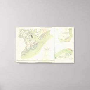 Impressão Em Tela Defesas de Charleston, campo de batalha de Belmont