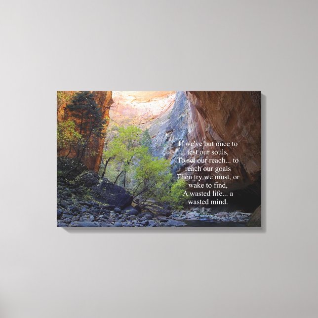 Impressão Em Tela Definição de Objetivos Inspirativos (Frente)