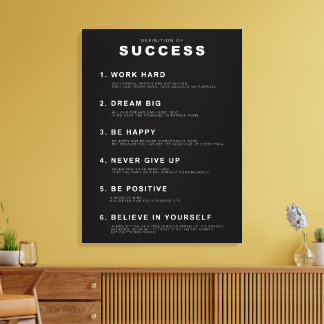 Impressão Em Tela Definição de Sucesso | Citação Motivacional