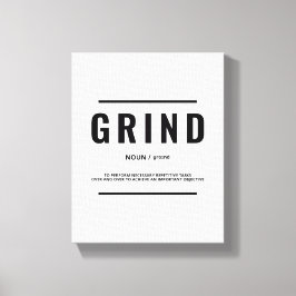 Impressão Em Tela Definição do Grind | Arte de Muro de Cotação Motiv