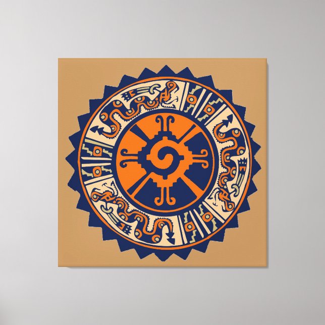 Impressão Em Tela Deidade maia Hunab Ku (Frente)