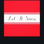 Impressão Em Tela DEIXE-A NEVAR Texto Elegante Esportivo Vermelho St<br><div class="desc">Este design sazonal apresenta extensas listras azuis claras e pastéis que se juntam a uma larga faixa central branca e listras flutuantes com o elegante texto "Deixe-o nevar". Todas as cores neste design podem ser personalizadas editando o design e o texto pode ser personalizado. Desejo-lhe uma feliz temporada de férias!...</div>