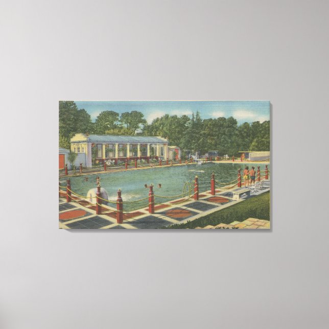 Impressão Em Tela Del Monte, CA - A mergulho romano no Hotel (Frente)