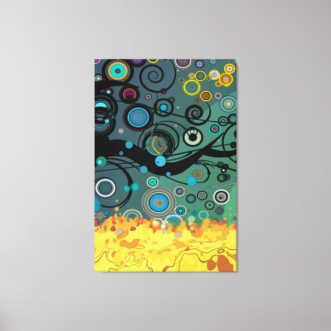 Impressão Em Tela Delirium - Abstrato Art (Frente)