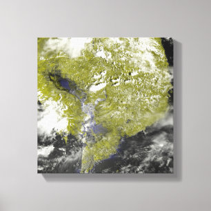 Impressão Em Tela Delta de Mekong e a seiva de Tonle