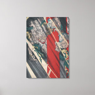 Impressão Em Tela Demónio de Ukiyo-e Yokai Ibaraki do japonês por