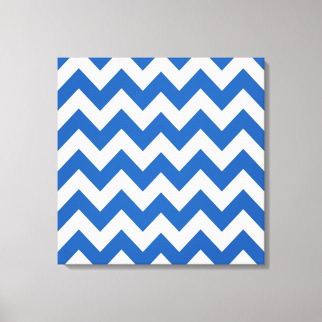 Impressão Em Tela Denim Blue Bold Chevron em Emporio Moffa (Frente)