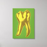 Impressão Em Tela Dente Dourada<br><div class="desc">Quase todo mundo odeia visitar o dentista, ortodontista ao cirurgião oral. O Dourado design dos Dentes, como o título sugere, é um dente singular em tom de ouro. Uma foto de um dente foi transformada em uma ilustração gráfica de pop. Este dente é molar ou, como alguns chamariam, dentes de...</div>