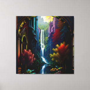 Impressão Em Tela Dentro de Mansão Gótica - Cama Surreal 11