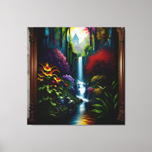 Impressão Em Tela Dentro de Mansão Gótica - Cama Surreal 14
