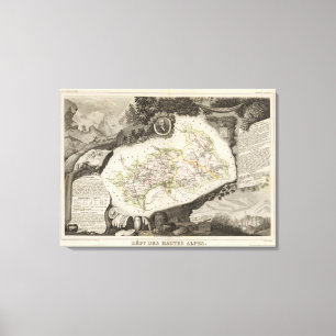 Impressão Em Tela Departamento De Hautes-Alpes